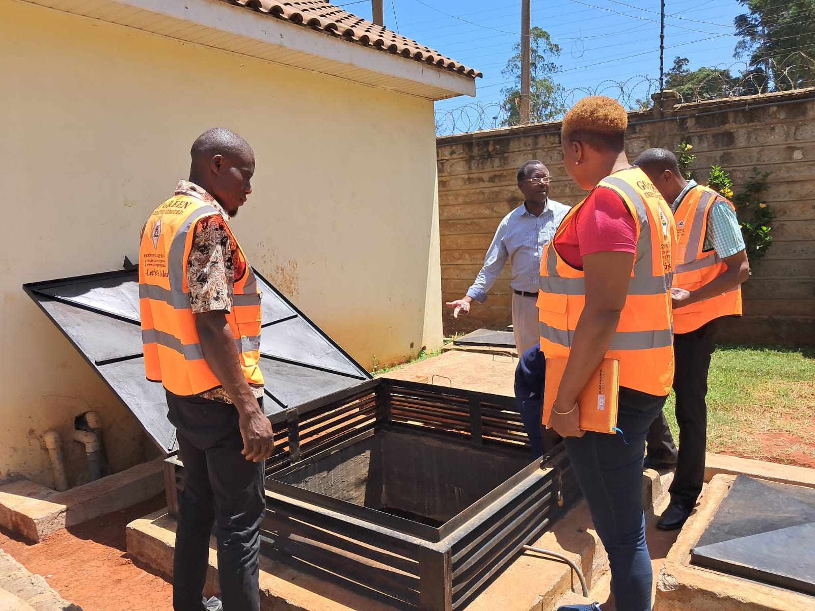 A solar dryer installed at a customer site