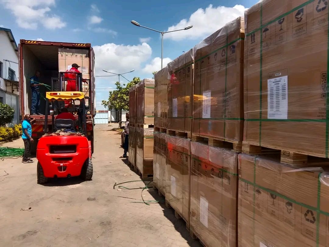 Equipment delivery at the Go Green Gold yard